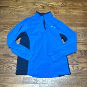 Columbia Blue and Black Quarter-Zip Pullover